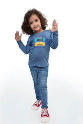 Ocean Blue Lamb & Darkness Graphic Girls’ Full Sleeves T-Shirt